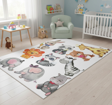 Tapis vinyle pour enfants animaux de la jungle - TenStickers