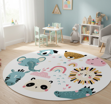 Tapis vinyle pour enfants animaux nordiques - TenStickers