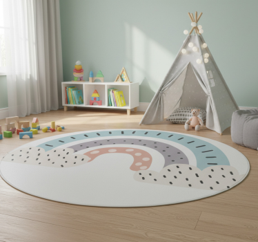 Tapis vinyle pour enfants arc-en-ciel nordique tricolore - TenStickers