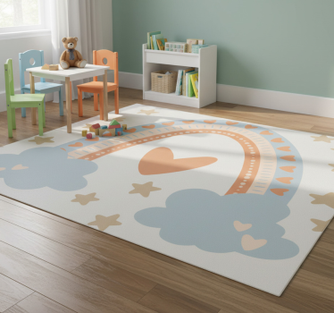 Tapis vinyle pour enfants arc-en-ciel pastel - TenStickers