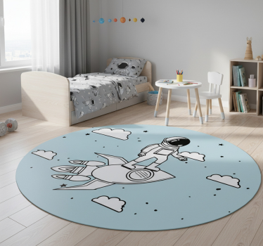 Tapis vinyle pour enfants astronaute et étoiles - TenStickers