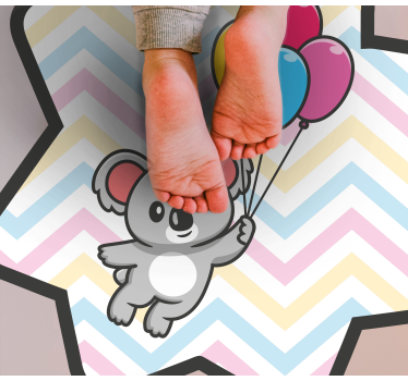 Tapis vinyle pour enfants ballon koala ludique - TenStickers