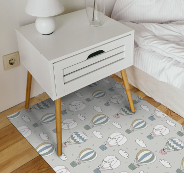 Tapis vinyle pour enfants ballons gonflables gris - TenStickers