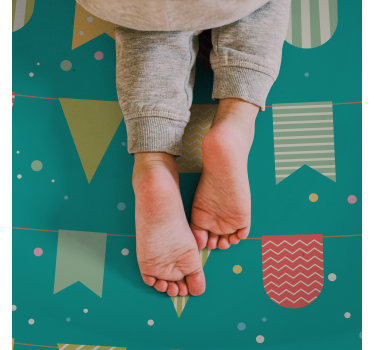 Tapis vinyle pour enfants banderole festive - TenStickers