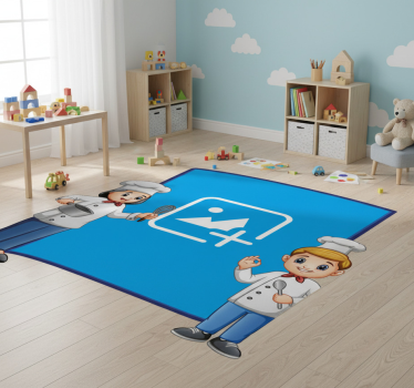 Tapis vinyle pour enfants cadre photo petit chef - TenStickers