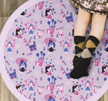 Tapis vinyle pour enfants cercle de conte de fées - TenStickers
