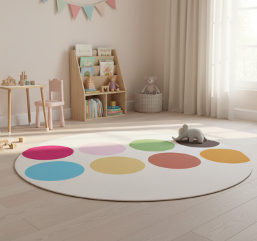Tapis vinyle pour enfants cercles colorés - TenStickers