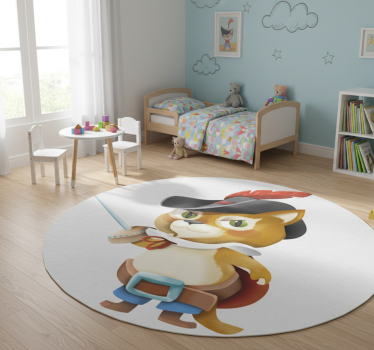 Tapis vinyle pour enfants le chat botté - TenStickers