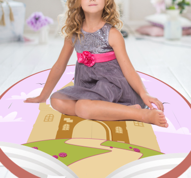 Tapis vinyle pour enfants château de conte de fées - TenStickers