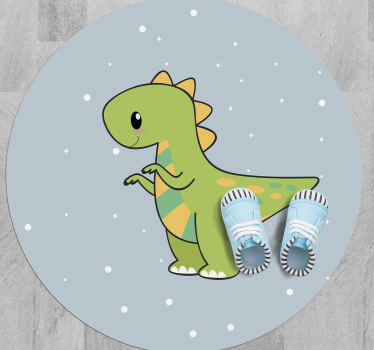 Tapis vinyle pour enfants chaussures de dinosaure - TenStickers