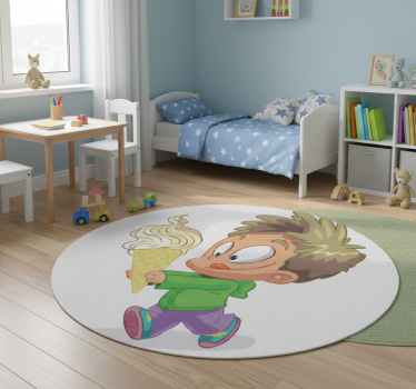 Tapis vinyle pour enfants garçon avec cornet - TenStickers