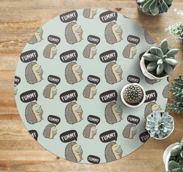 Tapis vinyle pour enfants délice de hérisson - TenStickers