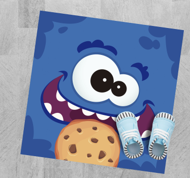 Tapis vinyle pour enfants délice de monstre aux biscuits - TenStickers