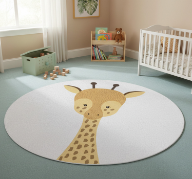 Tapis vinyle pour enfants dessin de girafe bébé - TenStickers