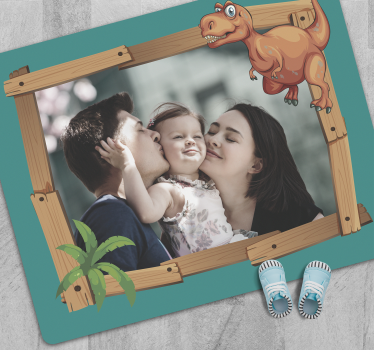 Tapis vinyle pour enfants dinosaure personnalisable - TenStickers