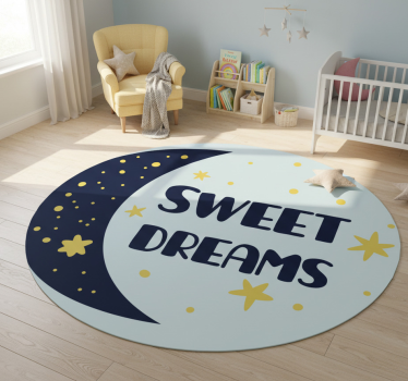 Tapis vinyle pour enfants doux rêves avec lune et étoiles - TenStickers