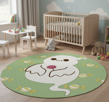 Tapis vinyle pour enfants fantôme amusant - TenStickers