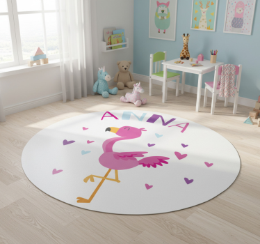 Tapis vinyle pour enfants flamenco personnalisable - TenStickers