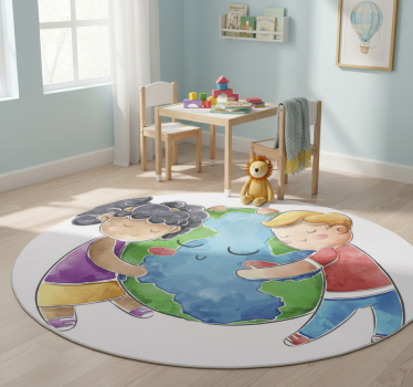 Tapis vinyle pour enfants globe pour enfants - TenStickers