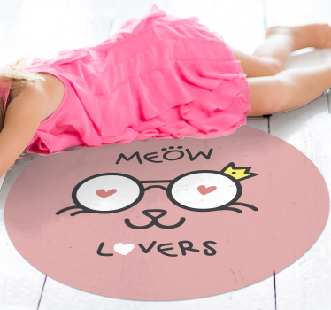 Tapis vinyle pour enfants graphique amoureux des chats - TenStickers