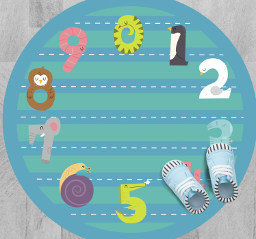 Tapis vinyle pour enfants hippodrome circulaire - TenStickers