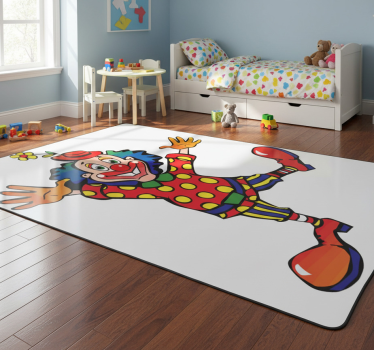 Tapis vinyle pour enfants clown coloré dansant - TenStickers