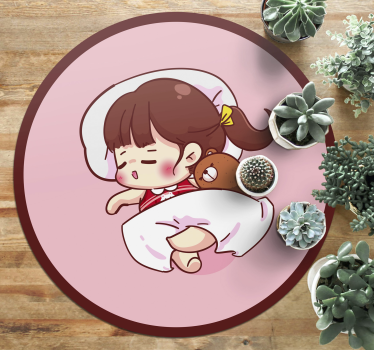 Tapis vinyle pour enfants illustration d'un enfant endormi - TenStickers