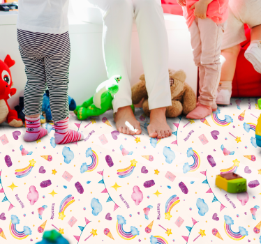 Tapis vinyle pour enfants images fantaisistes de l'enfance - TenStickers