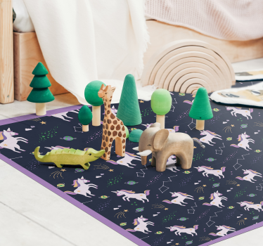Tapis vinyle pour enfants jeu fantastique de licorne - TenStickers