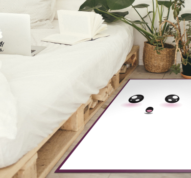 Tapis vinyle pour enfants joli visage kawaii - TenStickers
