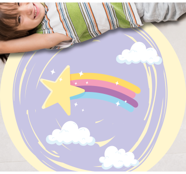Tapis vinyle pour enfants magie du ciel nocturne - TenStickers