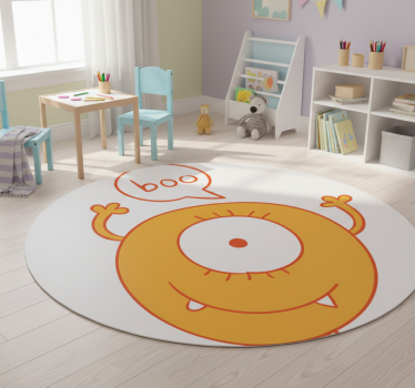 Tapis vinyle pour enfants monstre jaune - TenStickers