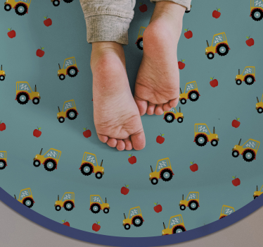 Tapis vinyle pour enfants motif de tracteur ludique - TenStickers