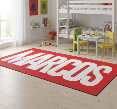 Tapis vinyle pour enfants nom personnalisé comic - TenStickers