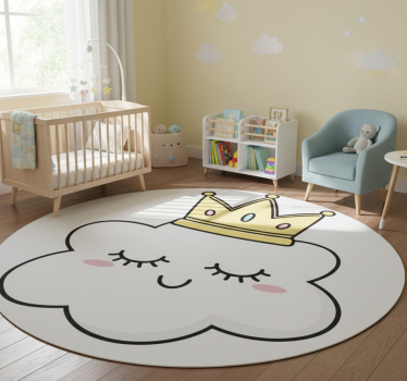 Tapis vinyle pour enfants nuages couronnés - TenStickers