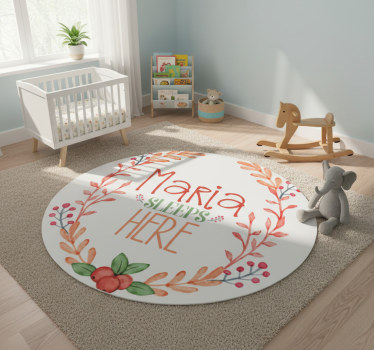 Tapis vinyle pour enfants dort ici avec le nom - TenStickers
