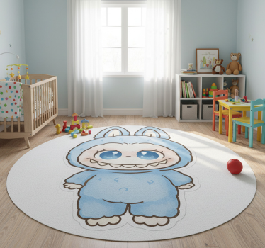 Tapis vinyle pour enfants poupée monstre bleue - TenStickers