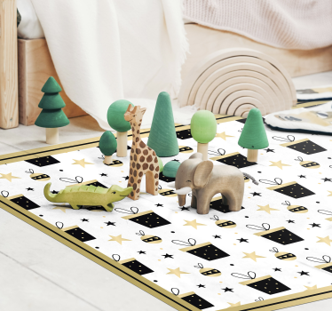 Tapis vinyle pour enfants récréation d'aventure spatiale - TenStickers