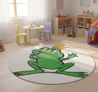 Tapis vinyle pour enfants grenouille royale - TenStickers