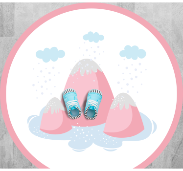 Tapis vinyle pour enfants scène de montagne enneigée - TenStickers
