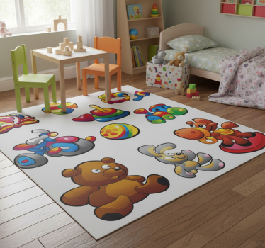 Tapis vinyle pour enfants sticker collection de jouets - TenStickers