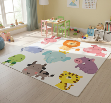 Tapis vinyle pour enfants stickers animaux enfants - TenStickers