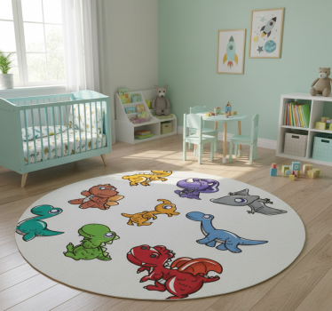 Tapis vinyle pour enfants stickers dinosaures bébés - TenStickers