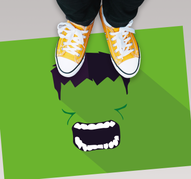 Tapis vinyle enfant super-héros vert - TenStickers