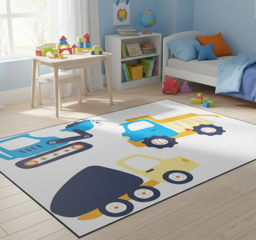 Tapis vinyle pour enfants symboles de pelleteuses - TenStickers