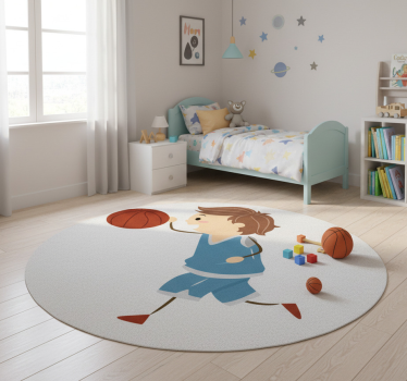 Tapis vinyle pour enfants thème basketball - TenStickers
