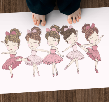 Tapis vinyle autres tapis vitrine des danseurs de ballet - TenStickers