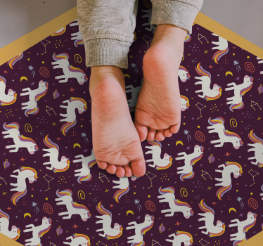 Tapis vinyle pour enfants zone de jeu licorne - TenStickers
