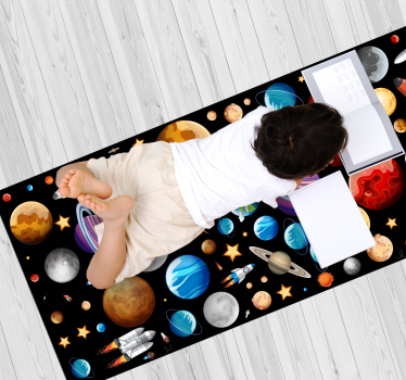 Tapis vinyle jeux exploration de l'espace - TenStickers