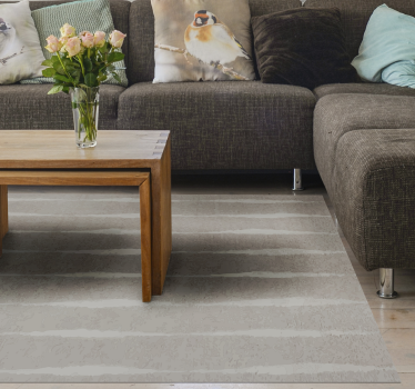 Tapis vinyle salon motif à rayures douces - TenStickers